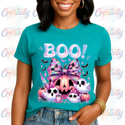 Halloween Boo Kawaii Ghosts, Funny Fall Shirt for Trick or Treat Queens
