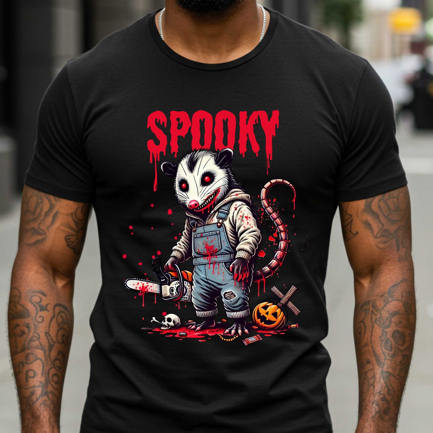 Funny Spooky Raccoon Halloween Shirt, Sarcastic Horror Raccoon Graphic Tee