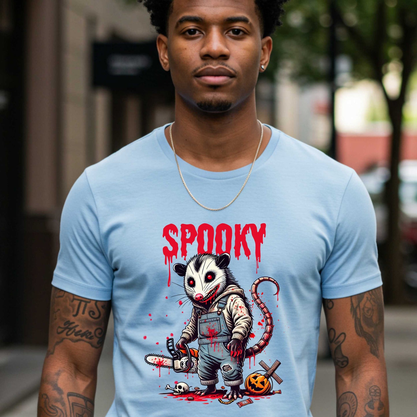 Funny Spooky Raccoon Halloween Shirt, Sarcastic Horror Raccoon Graphic Tee