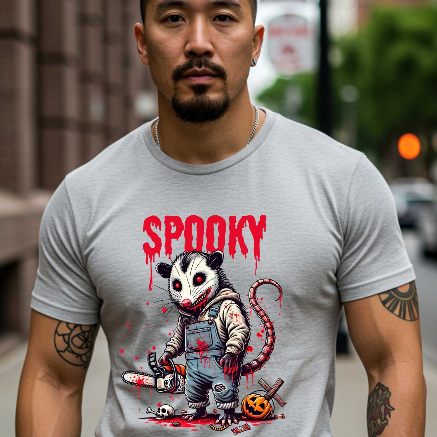 Funny Spooky Raccoon Halloween Shirt, Sarcastic Horror Raccoon Graphic Tee