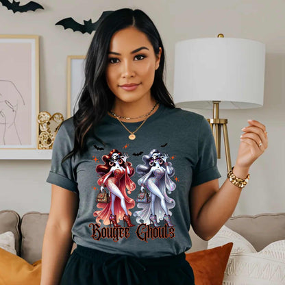 Funny Halloween, Bougee Ghouls Halloween Shirt, Spooky Season Cute Graphic T Shirt