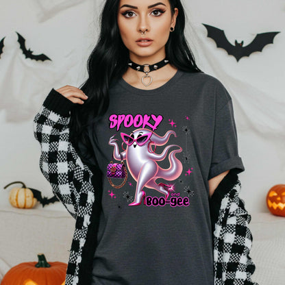 Funny Glam Halloween, Spooky and Boo-gee Shirt, Bougie Ghost Graphic Tee