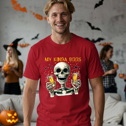 Halloween Drinking Graphic Tee, My Kinda Boos, Funny Halloween Party Graphic T Shirt