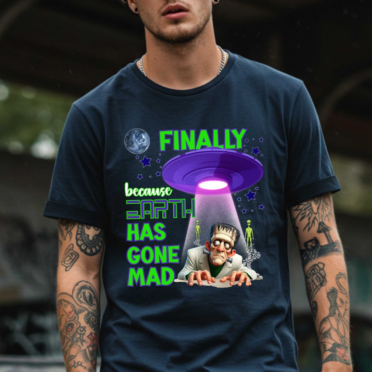 This funny alien Halloween shirt is for anyone who’s ever looked around and said, “Yeah, I’m done here.” Featuring a fed-up Frankenstein getting beamed up by a UFO (finally!), this sarcastic tee says what we’re all thinking: Earth has gone mad, and space is starting to look like a vibe. Perfect for Halloween parties, socially exhausted introverts, or anyone who’d prefer intergalactic drama over Earth’s nonsense. 