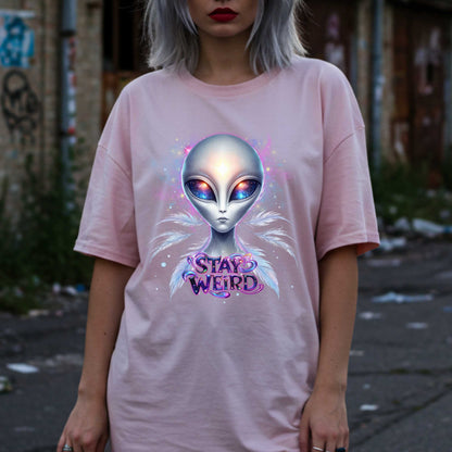 Funny Halloween Alien Shirt, Alien Stay Weird Shirt, Cosmic Graphic Tee