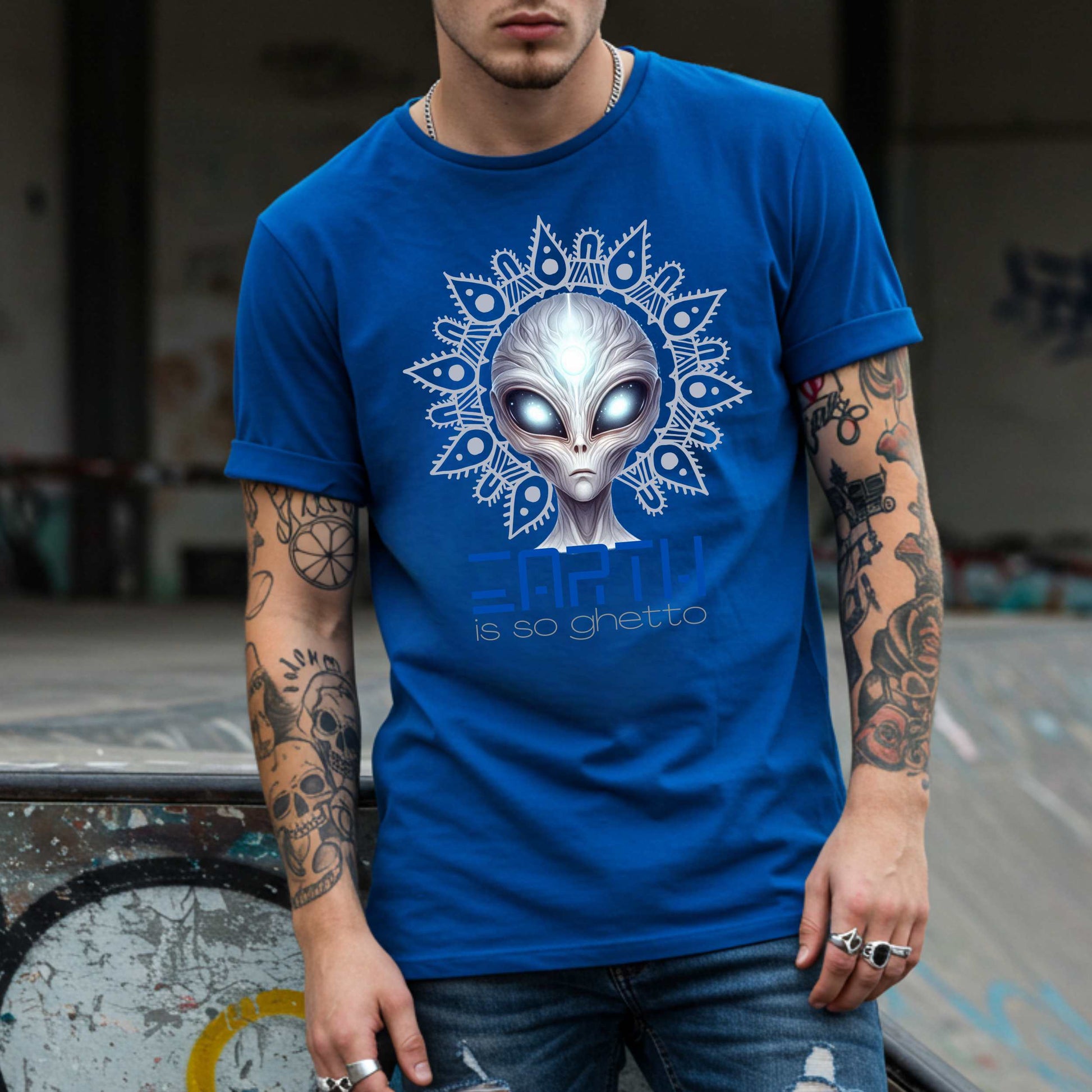Tired of Earth’s Wi-Fi, gas prices, and general chaos? Same. This “Earth Is So Ghetto” alien shirt perfectly captures the vibe of every extraterrestrial who came, saw, and regretted it instantly. Featuring a hyper-detailed cosmic alien face with an energy that screams, “Beam me the hell up.” 