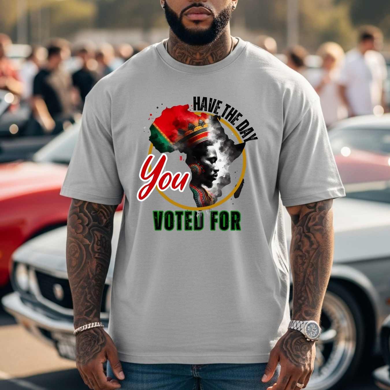 Black History Month Shirt for Men, African American King Shirt, Have the Day You Voted For Mens Clothing