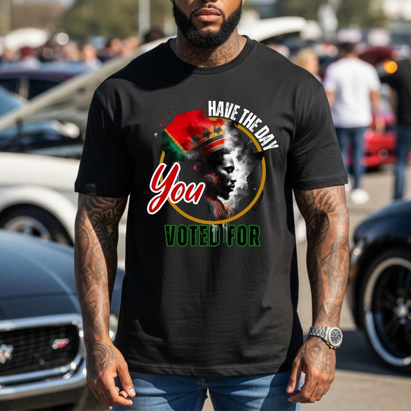 Black History Month Shirt for Men, African American King Shirt, Have the Day You Voted For Mens Clothing