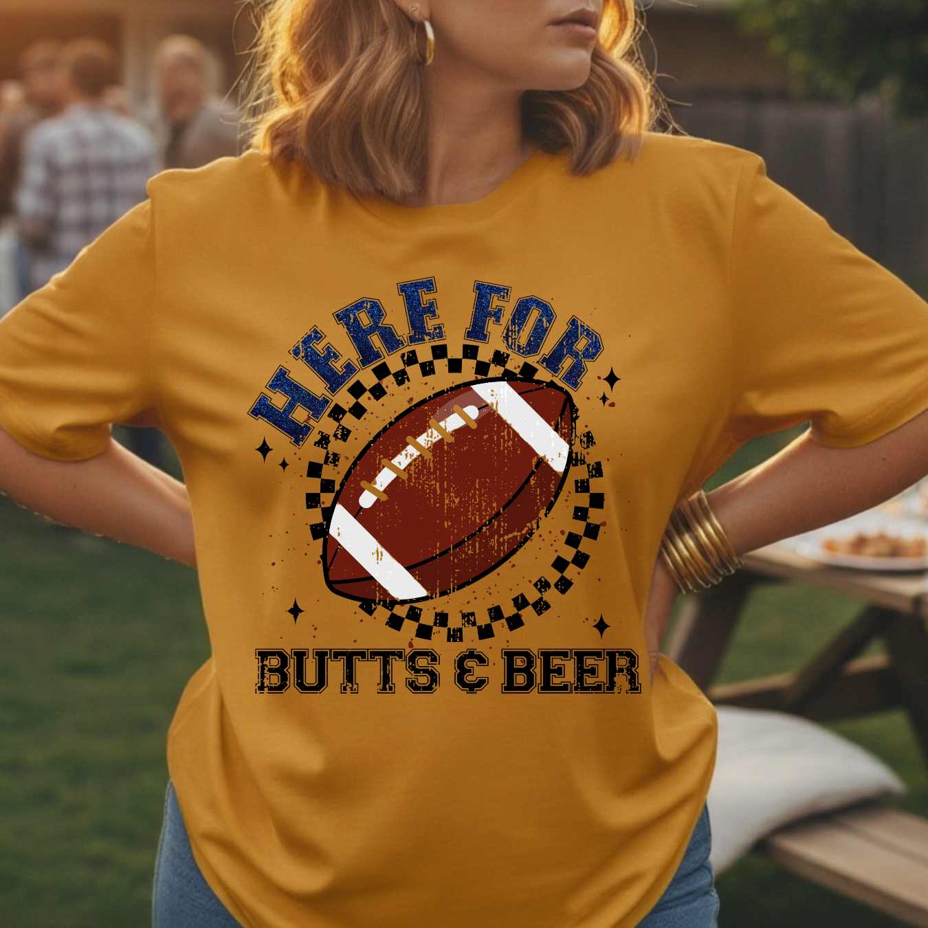 Vintage Distressed Looking Sarcastic Football Graphic Tee, Funny Gameday T Shirt