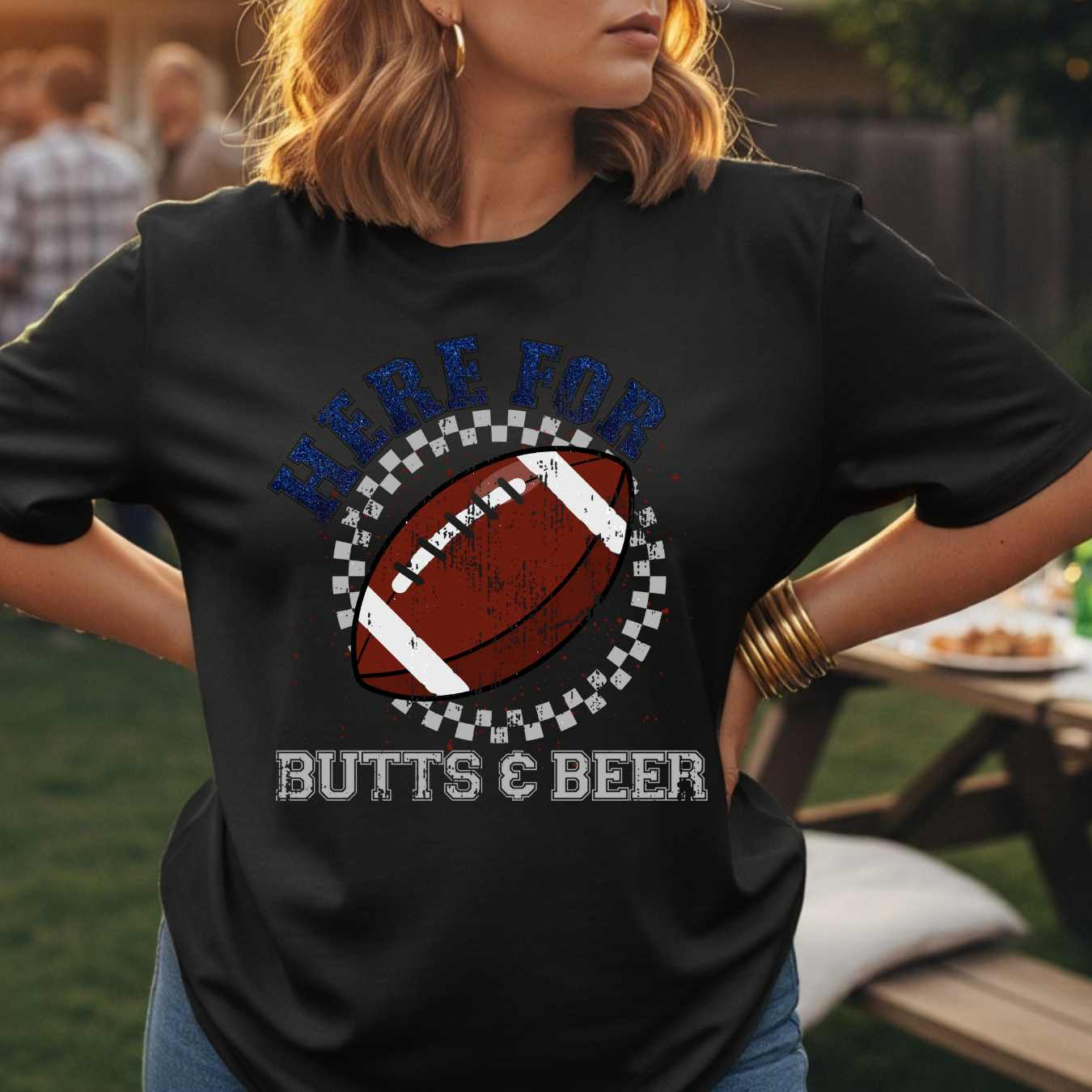 Vintage Distressed Looking Sarcastic Football Graphic Tee, Funny Gameday T Shirt