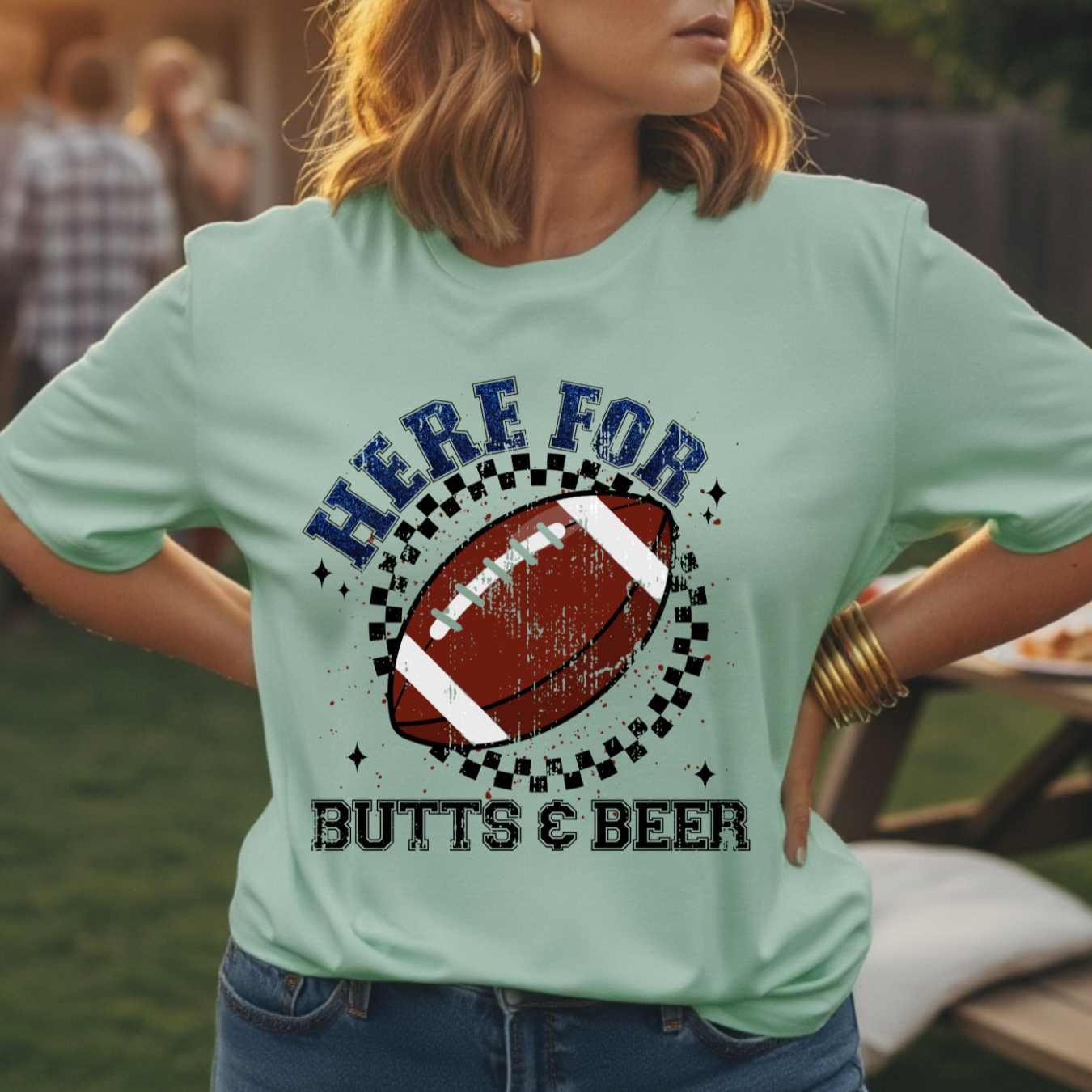 Vintage Distressed Looking Sarcastic Football Graphic Tee, Funny Gameday T Shirt