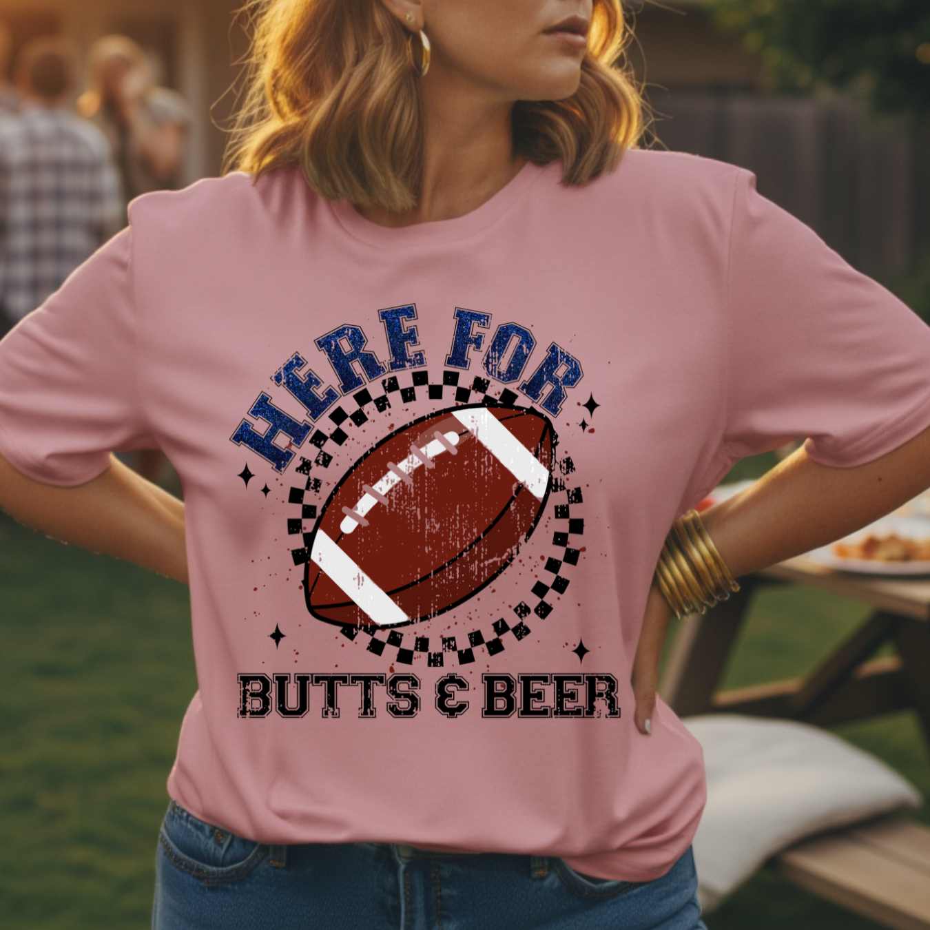 Vintage Distressed Looking Sarcastic Football Graphic Tee, Funny Gameday T Shirt