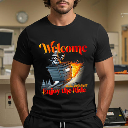 Funny HR Meme Shirt, Dumpster Fire Welcome Tee for Employee Onboarding, Office Gag Gift