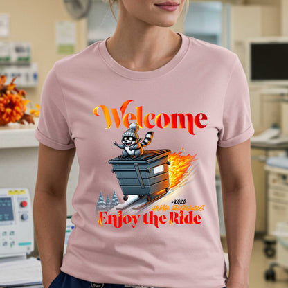 Funny HR Meme Shirt, Dumpster Fire Welcome Tee for Employee Onboarding, Office Gag Gift