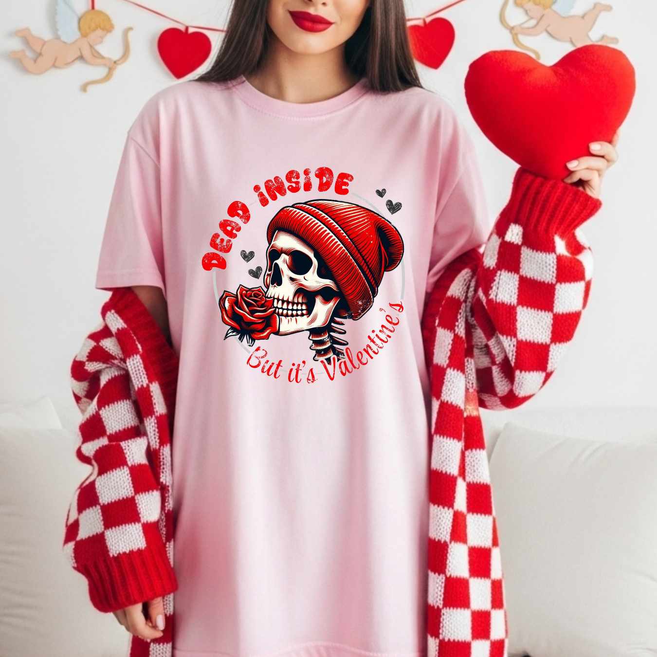 Sarcastic Gothic Anti Valentine Shirt, Funny Valentines Day Graphic Tee for Singles