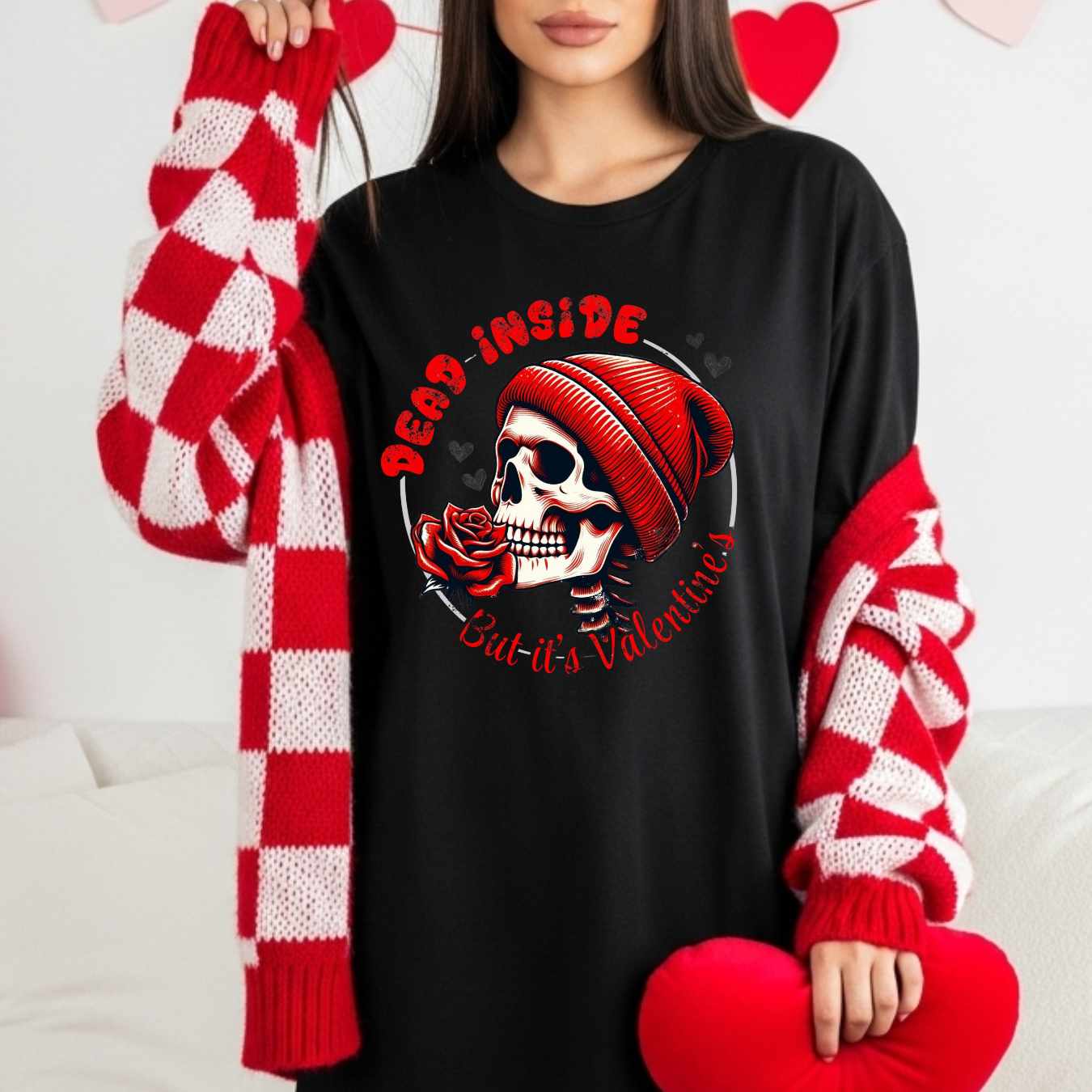 Sarcastic Gothic Anti Valentine Shirt, Funny Valentines Day Graphic Tee for Singles