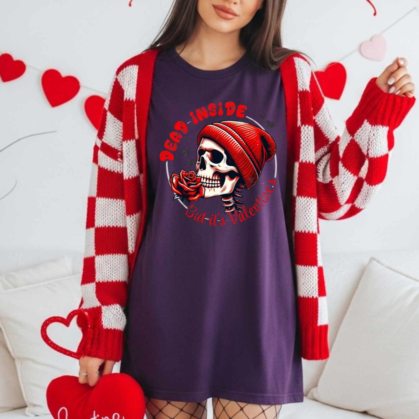 Sarcastic Gothic Anti Valentine Shirt, Funny Valentines Day Graphic Tee for Singles