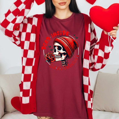 Sarcastic Gothic Anti Valentine Shirt, Funny Valentines Day Graphic Tee for Singles