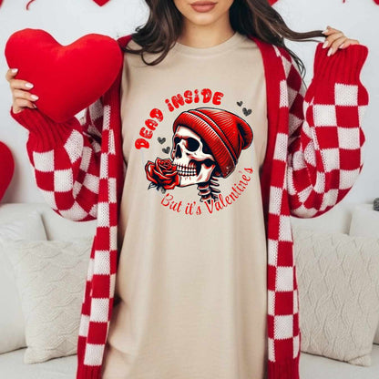 Sarcastic Gothic Anti Valentine Shirt, Funny Valentines Day Graphic Tee for Singles