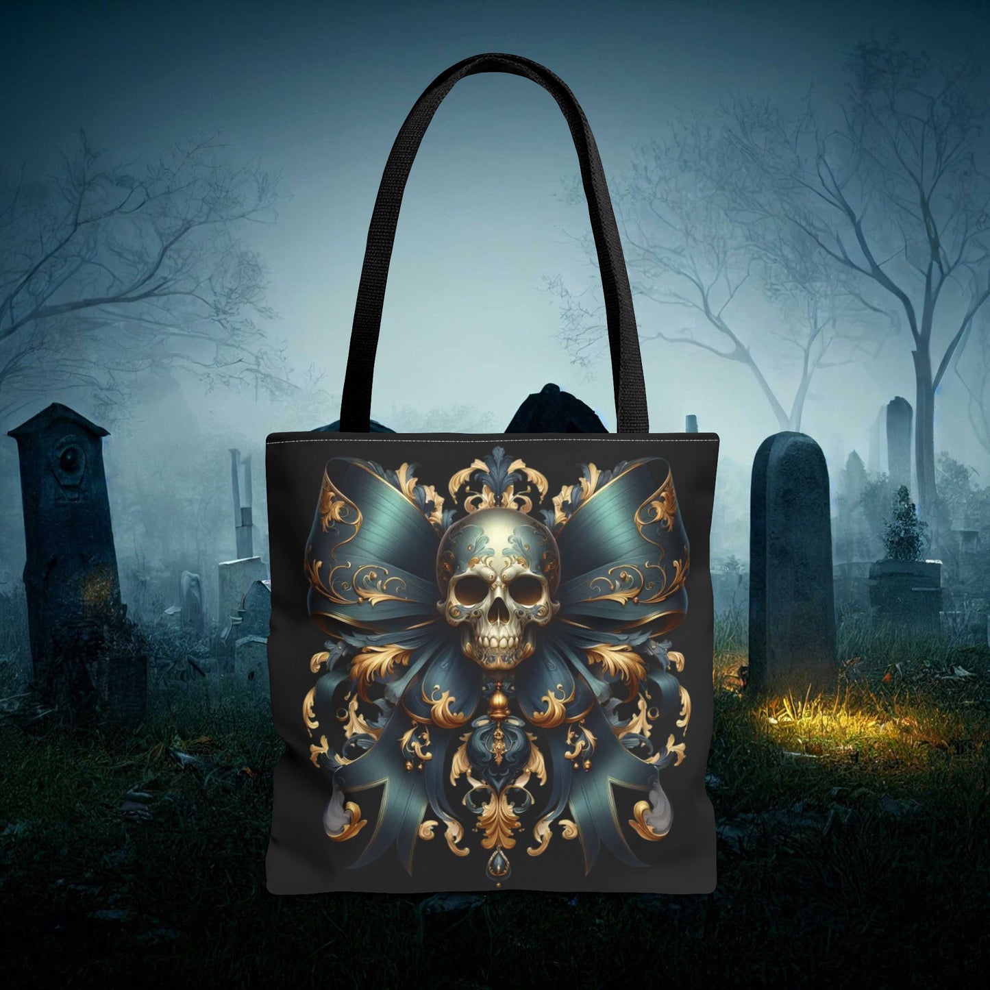 Gothic Skull Tote Bag, Edgy Handbag, Dark Academia Style, Unique Shopping Bag, Perfect for Halloween, Casual Everyday Use