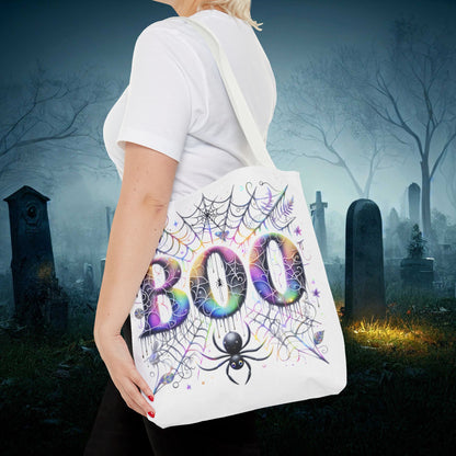 Halloween Tote Bag - 'Boo' Design, Spooky Season Reuseable Shopping Bag, Trick or Treat Tote