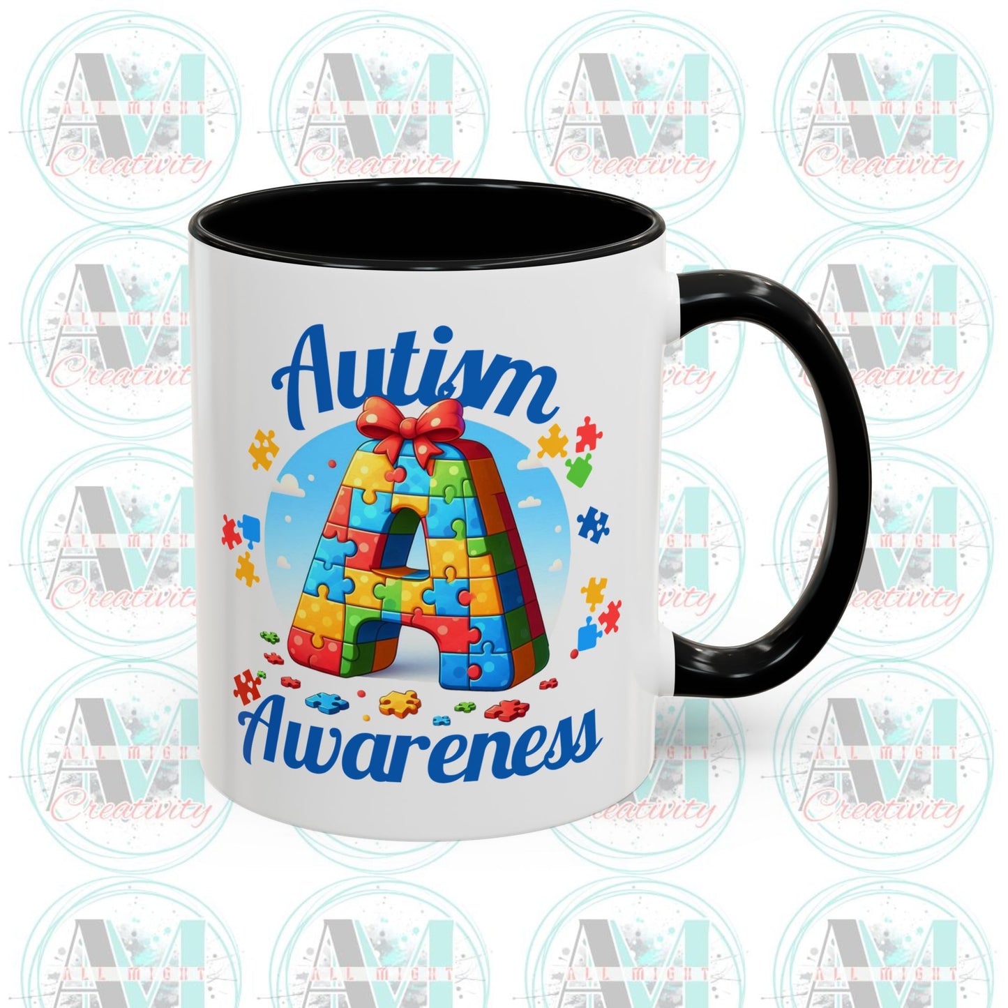 Autism Awareness Accent Coffee Mug, Celebrate Neurodiversity