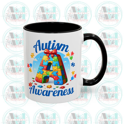 Autism Awareness Accent Coffee Mug, Celebrate Neurodiversity