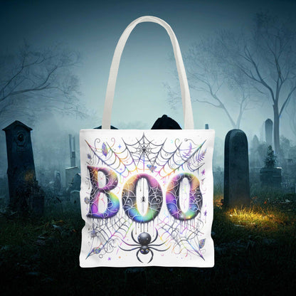 Halloween Tote Bag - 'Boo' Design, Spooky Season Reuseable Shopping Bag, Trick or Treat Tote