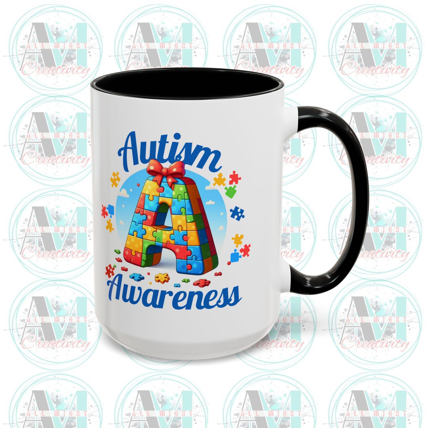 Autism Awareness Accent Coffee Mug, Celebrate Neurodiversity