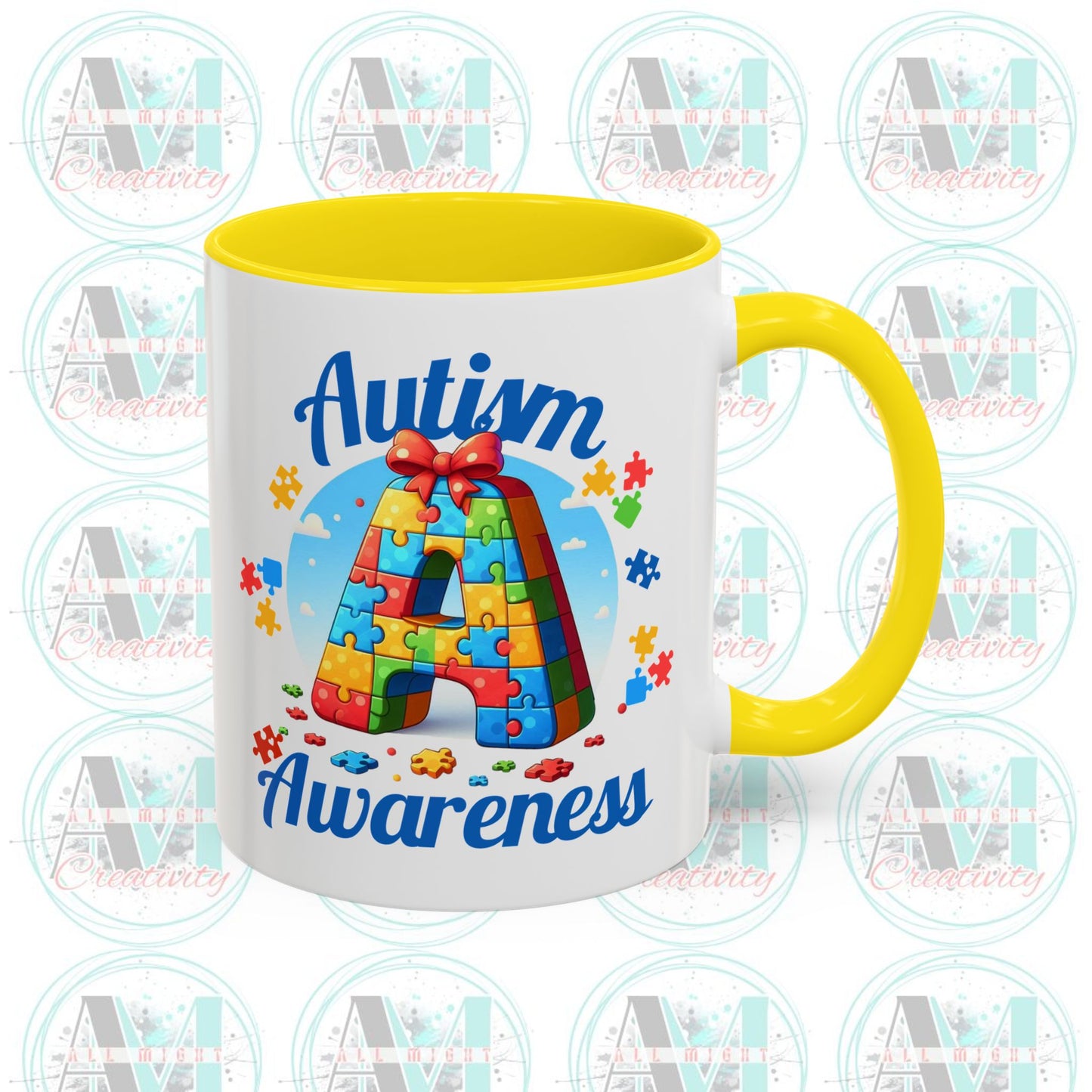 Autism Awareness Accent Coffee Mug, Celebrate Neurodiversity