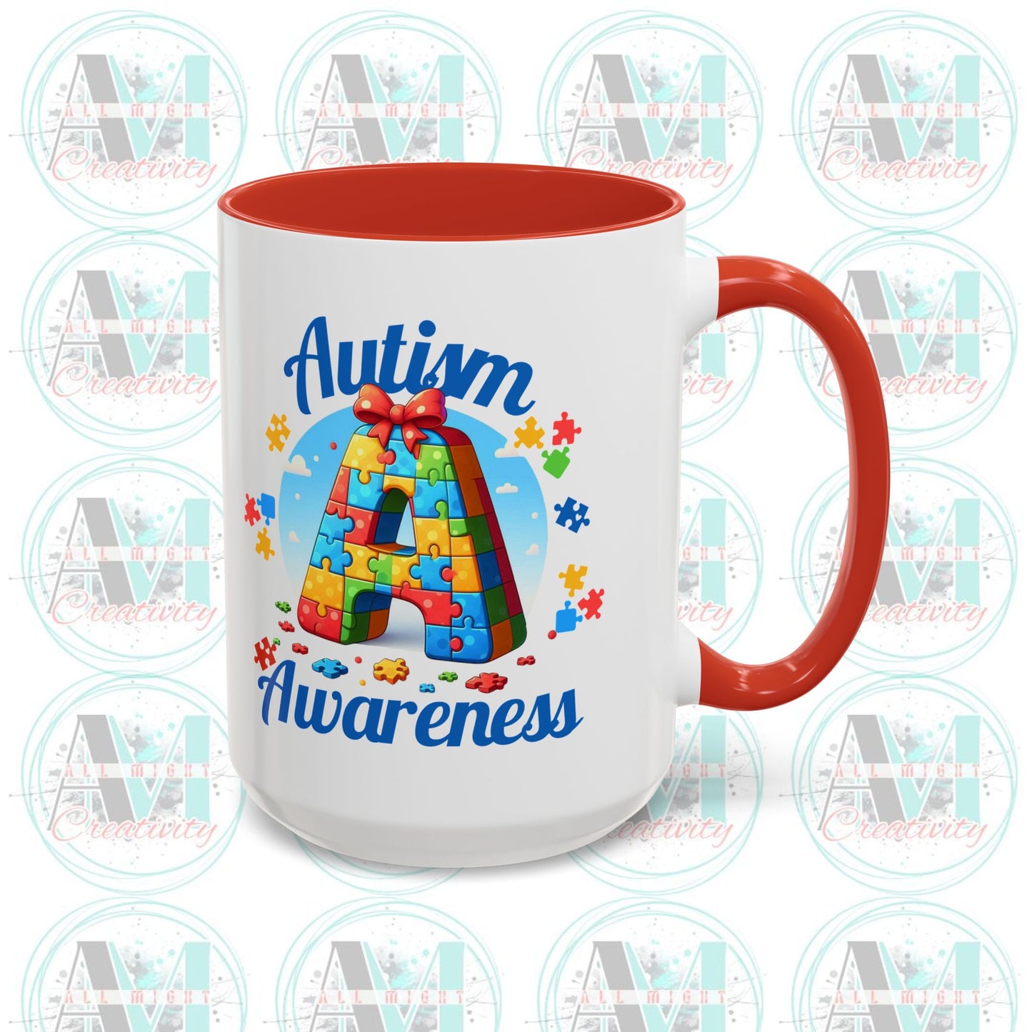 Autism Awareness Accent Coffee Mug, Celebrate Neurodiversity