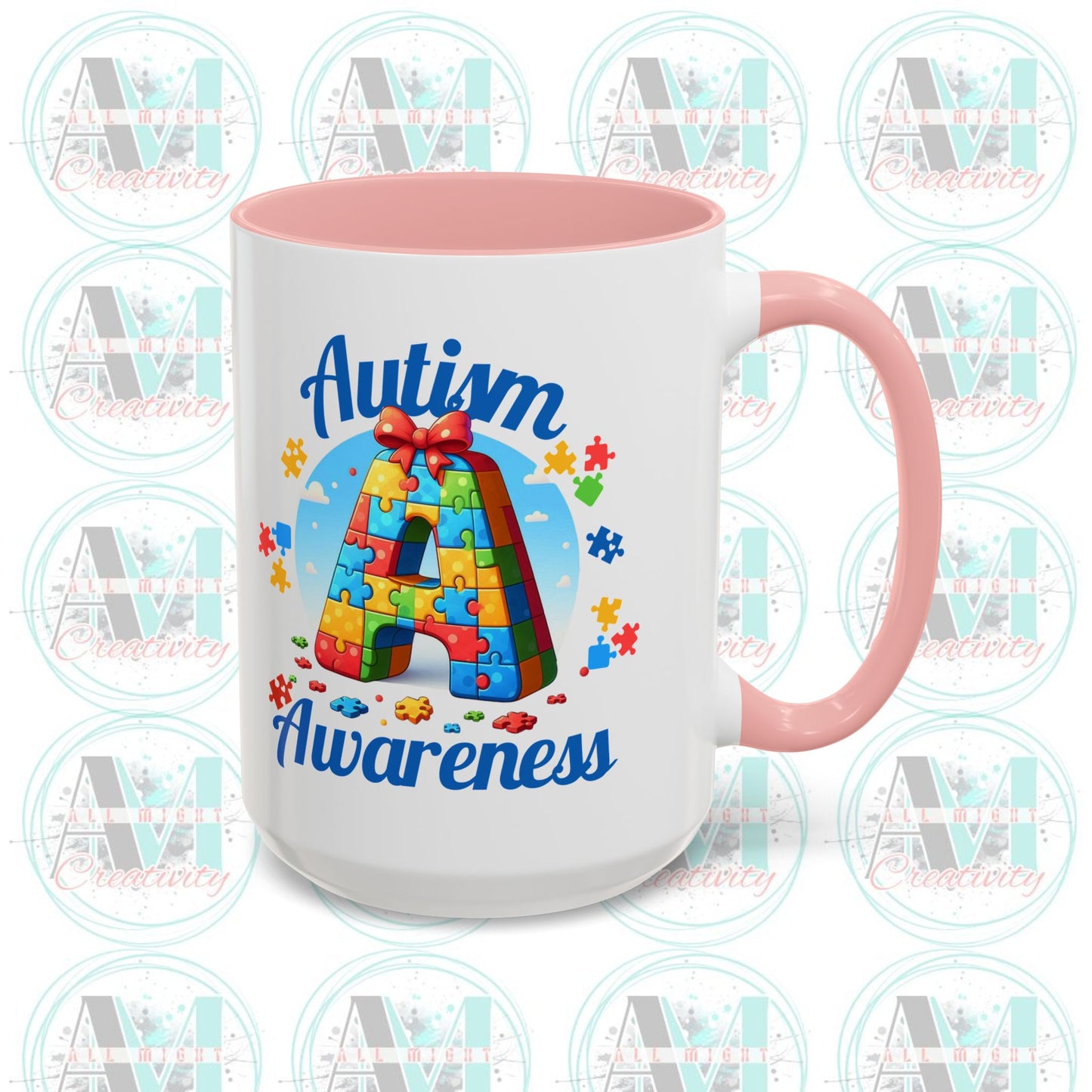 Autism Awareness Accent Coffee Mug, Celebrate Neurodiversity