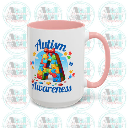 Autism Awareness Accent Coffee Mug, Celebrate Neurodiversity