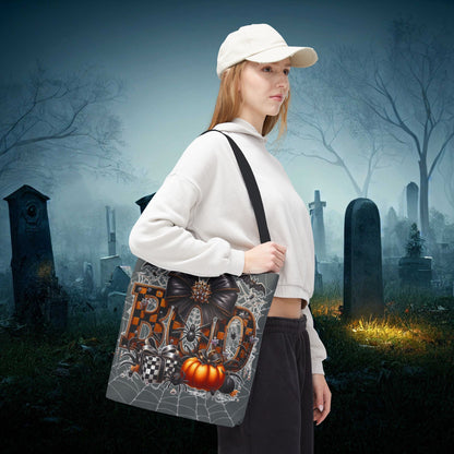 Halloween Tote Bag, Trick or Treat “BOO” Halloween Tote Bag, Spooky Chic with a Side of Extra