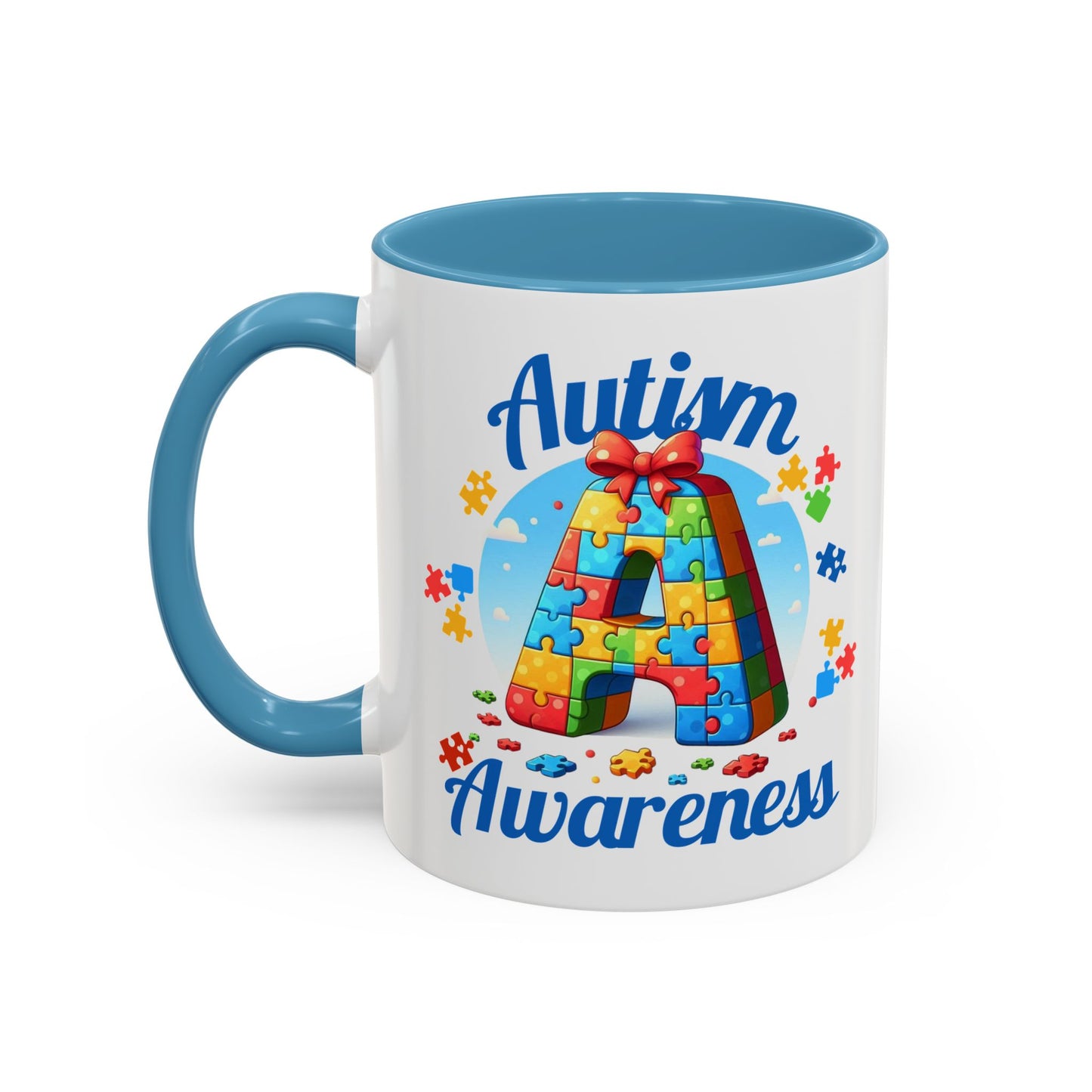 Autism Awareness Accent Coffee Mug, Celebrate Neurodiversity