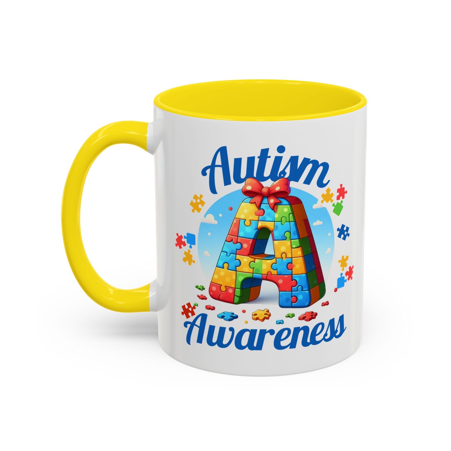 Autism Awareness Accent Coffee Mug, Celebrate Neurodiversity