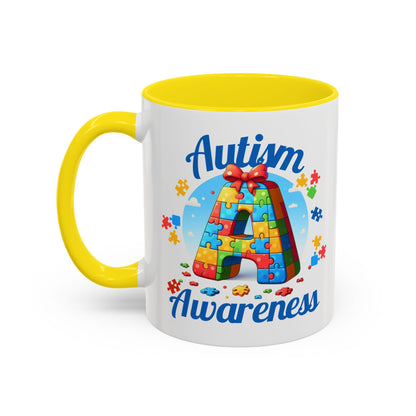 Autism Awareness Accent Coffee Mug, Celebrate Neurodiversity