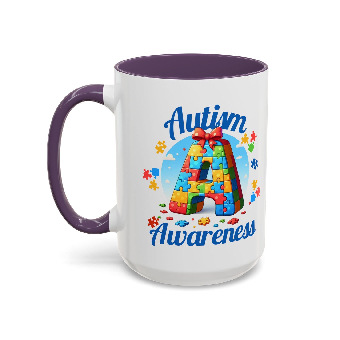 Autism Awareness Accent Coffee Mug, Celebrate Neurodiversity