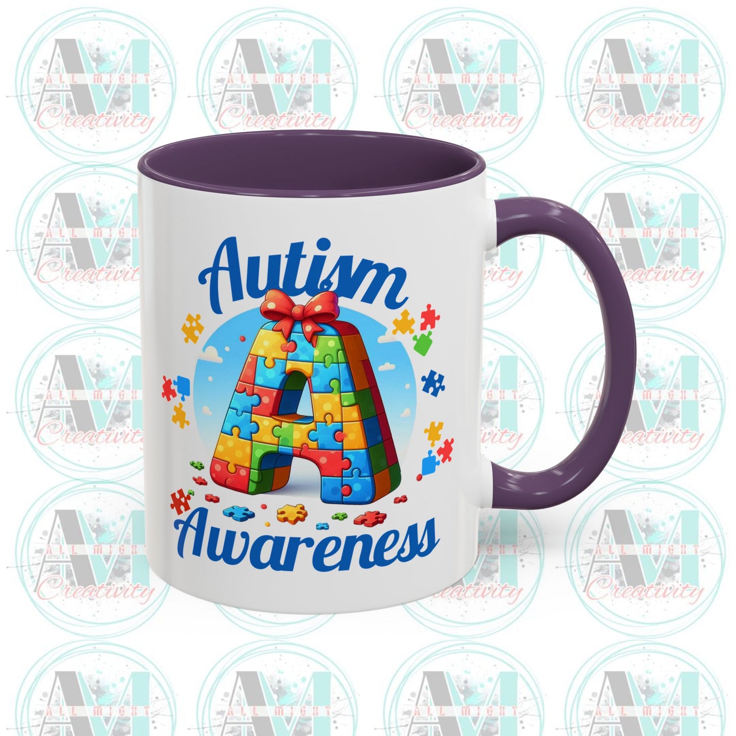 Autism Awareness Accent Coffee Mug, Celebrate Neurodiversity