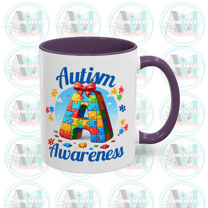 Autism Awareness Accent Coffee Mug, Celebrate Neurodiversity
