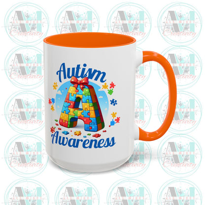 Autism Awareness Accent Coffee Mug, Celebrate Neurodiversity