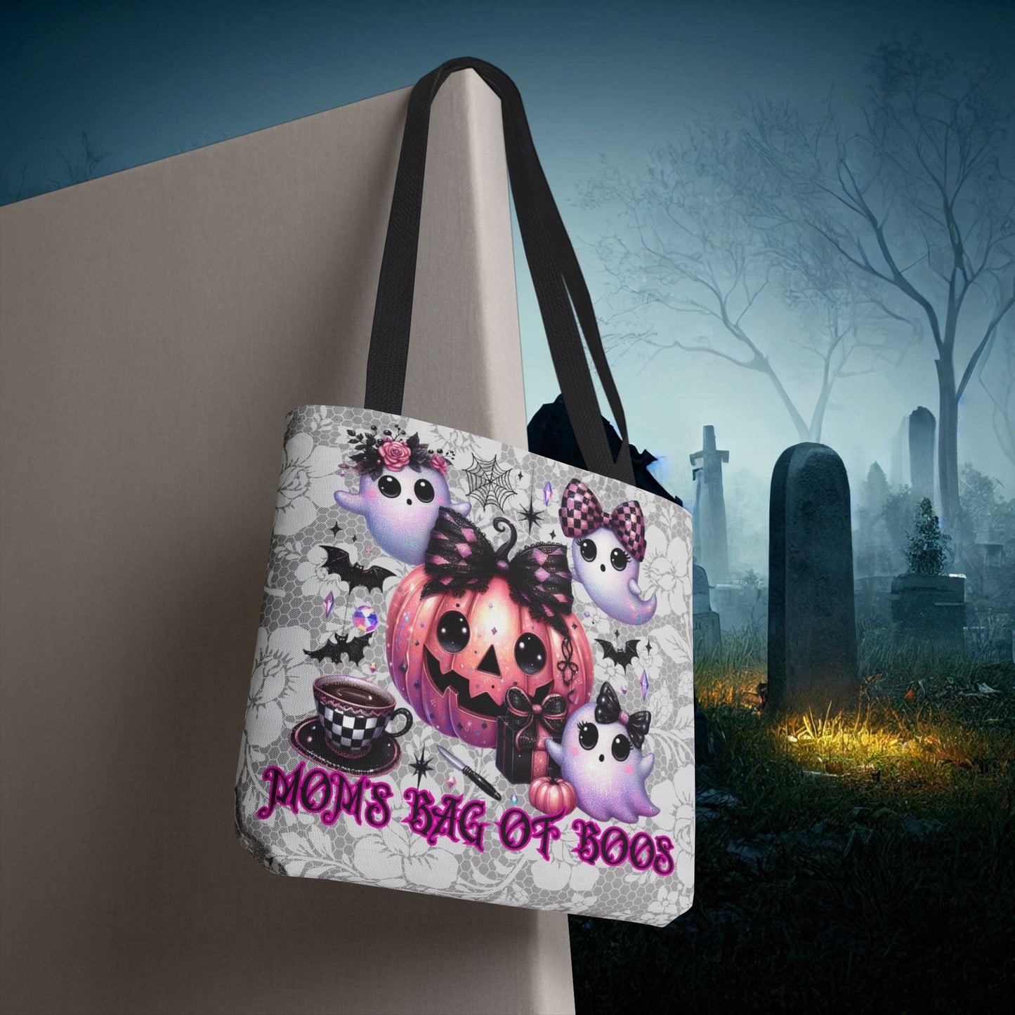 Halloween Mom Bag of Boos, Spooky Season Reuseable Tote Bag, Trick or Treat Season