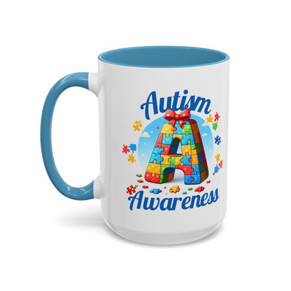 Autism Awareness Accent Coffee Mug, Celebrate Neurodiversity