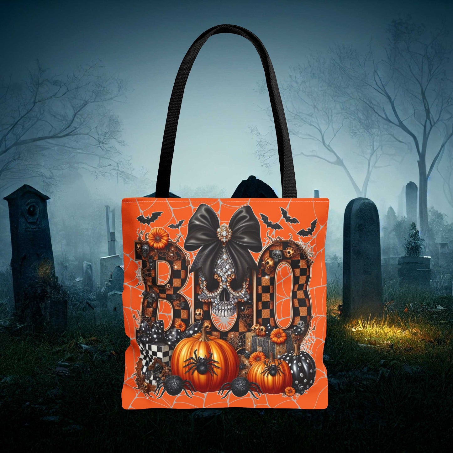 Halloween Tote Bag - ‘Boo’ Design, Spooky Gift for Trick-or-Treating, Eco-Friendly & Reuseable