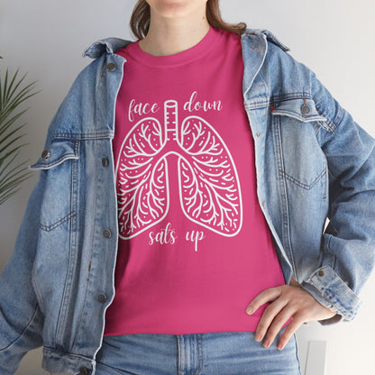Respiratory Therapist or ICU Nurse Shirt, Face Down Sats Up Tee,Perfect Gift for Healthcare Workers