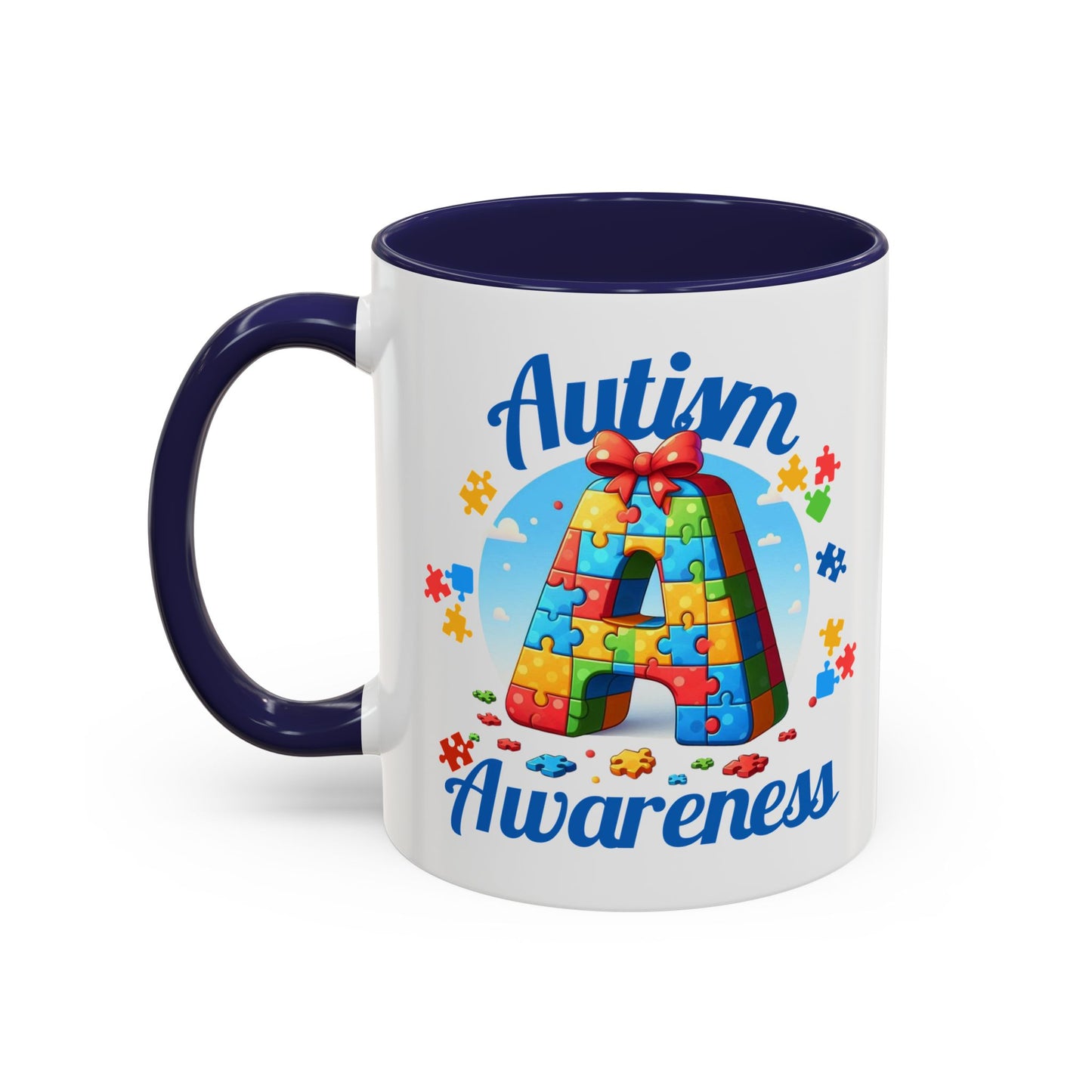 Autism Awareness Accent Coffee Mug, Celebrate Neurodiversity