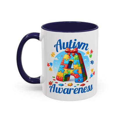 Autism Awareness Accent Coffee Mug, Celebrate Neurodiversity