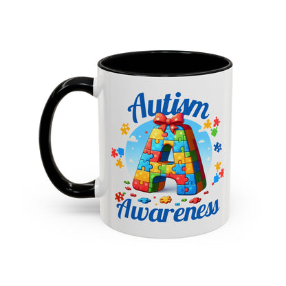 Autism Awareness Accent Coffee Mug, Celebrate Neurodiversity