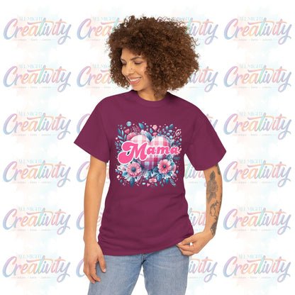Floral Checkered Mama Shirt, Cute Mama Tee