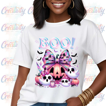 Halloween Boo Kawaii Ghosts, Funny Fall Shirt for Trick or Treat Queens